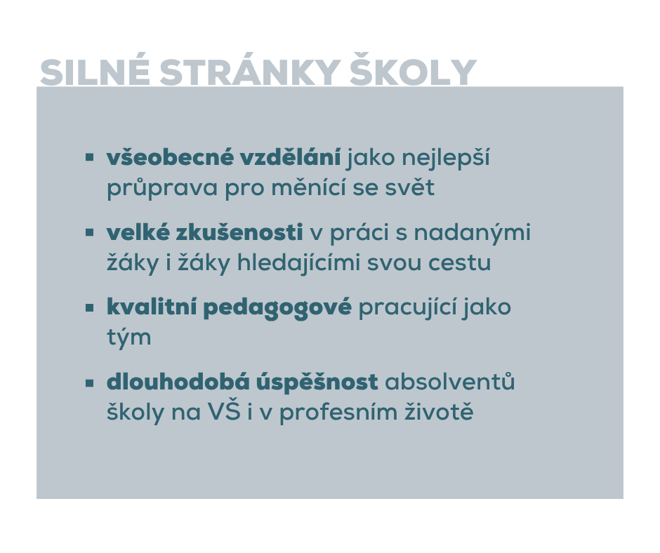 Silné stránky školy